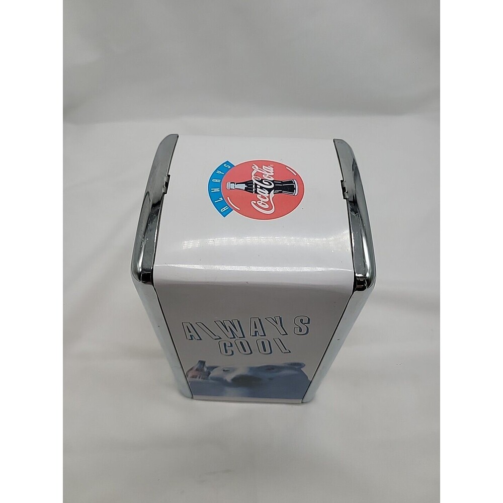 Vintage Coca Cola "Always Cool" 1994 napkin dispenser Polar Bear New But Read - Picture 6 of 16